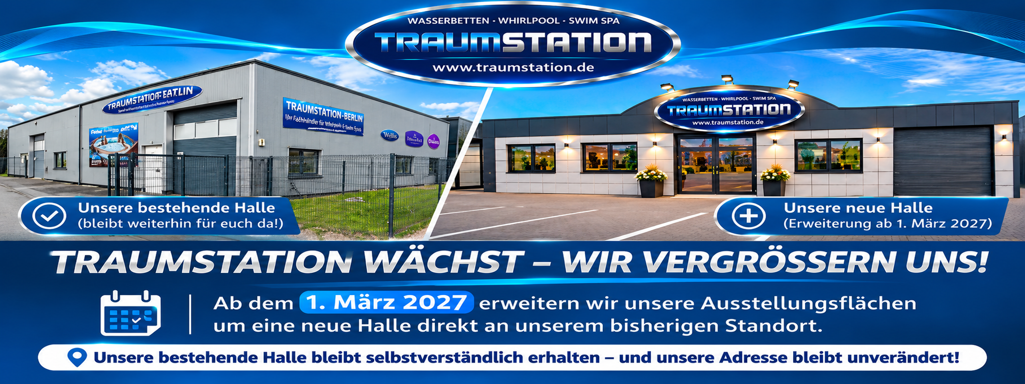 Traumstation Berlin: Hallenerweiterung ab 1. März 2027